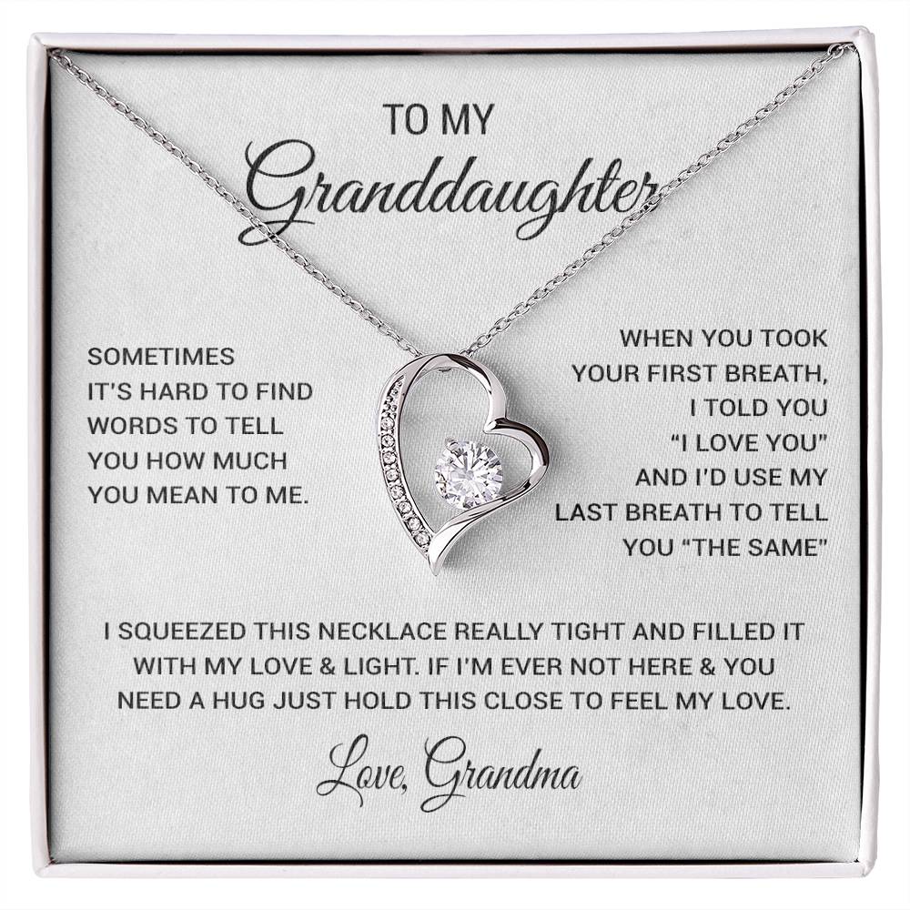To My Granddaughter Necklace, Xmas Birthday Gift For Granddaughter from Grandma 1_11