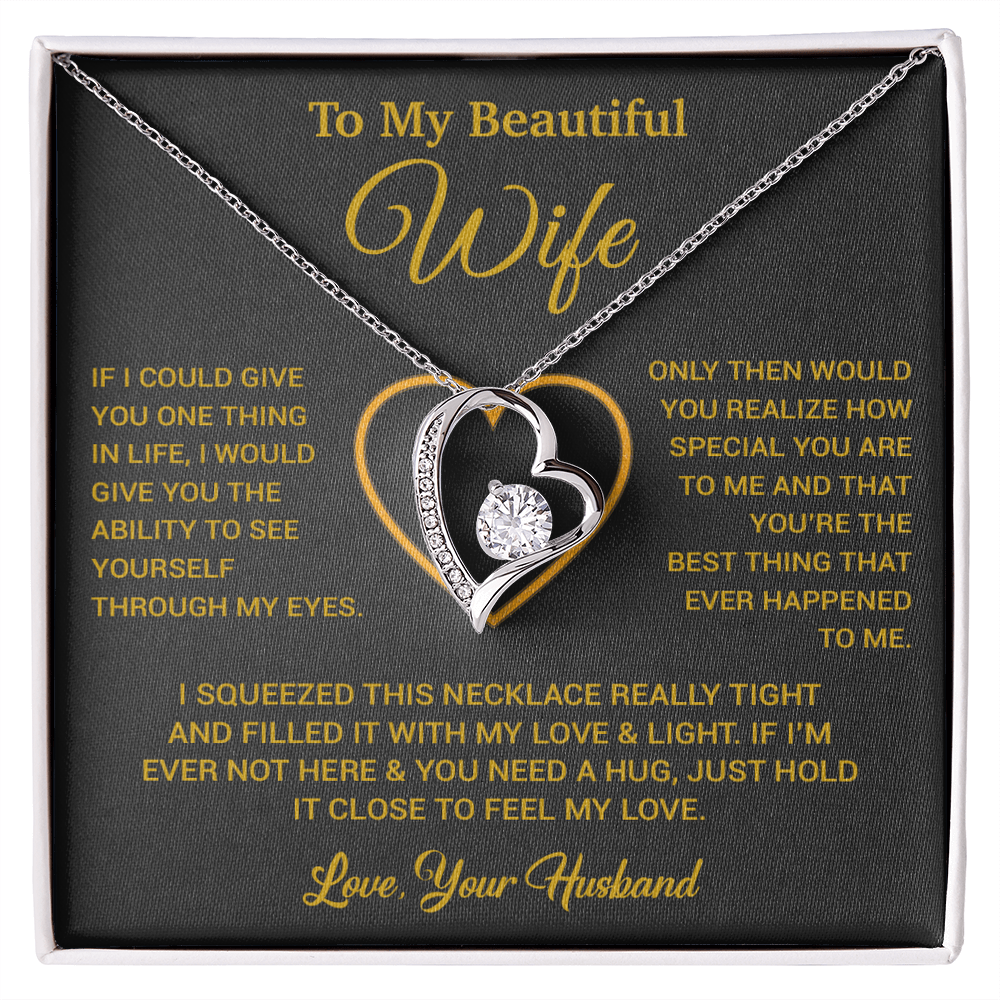 To My Wife Necklace, Gift For Wife, Anniversary Gift For Wife, Necklace For Wife 26_5_Gold