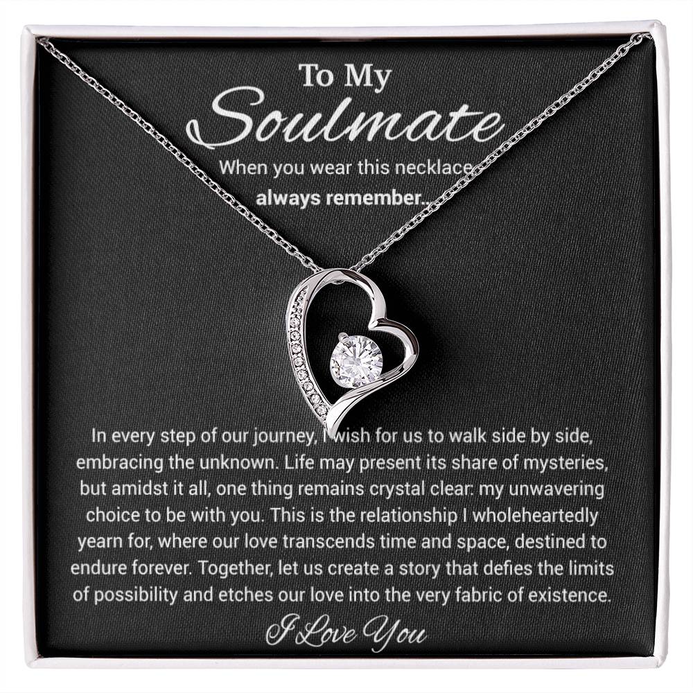 To My Soulmate Necklace, Anniversary Gift, Sentimental Gift, Soulmate Gift, Christmas Gift