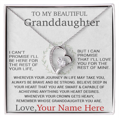 Custom To My Granddaughter Necklace, Birthday Gift For Granddaughter, Grandpa