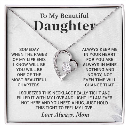 To My Beautiful Daughter Necklace, Gift for Daughter, Birthday Gift for Daughter 24_7