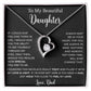 To My Daughter Necklace, Gift for Daughter from Dad, Father Daughter Necklace  4_5_Black