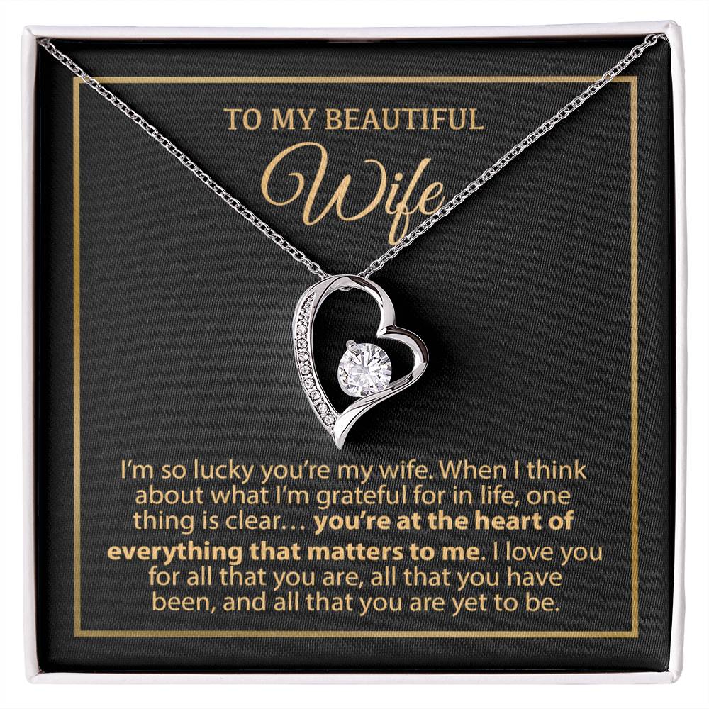 To My Wife Necklace, Vanlentines Gifts For Women, Anniversary Gift For Wife 5_1_Gold