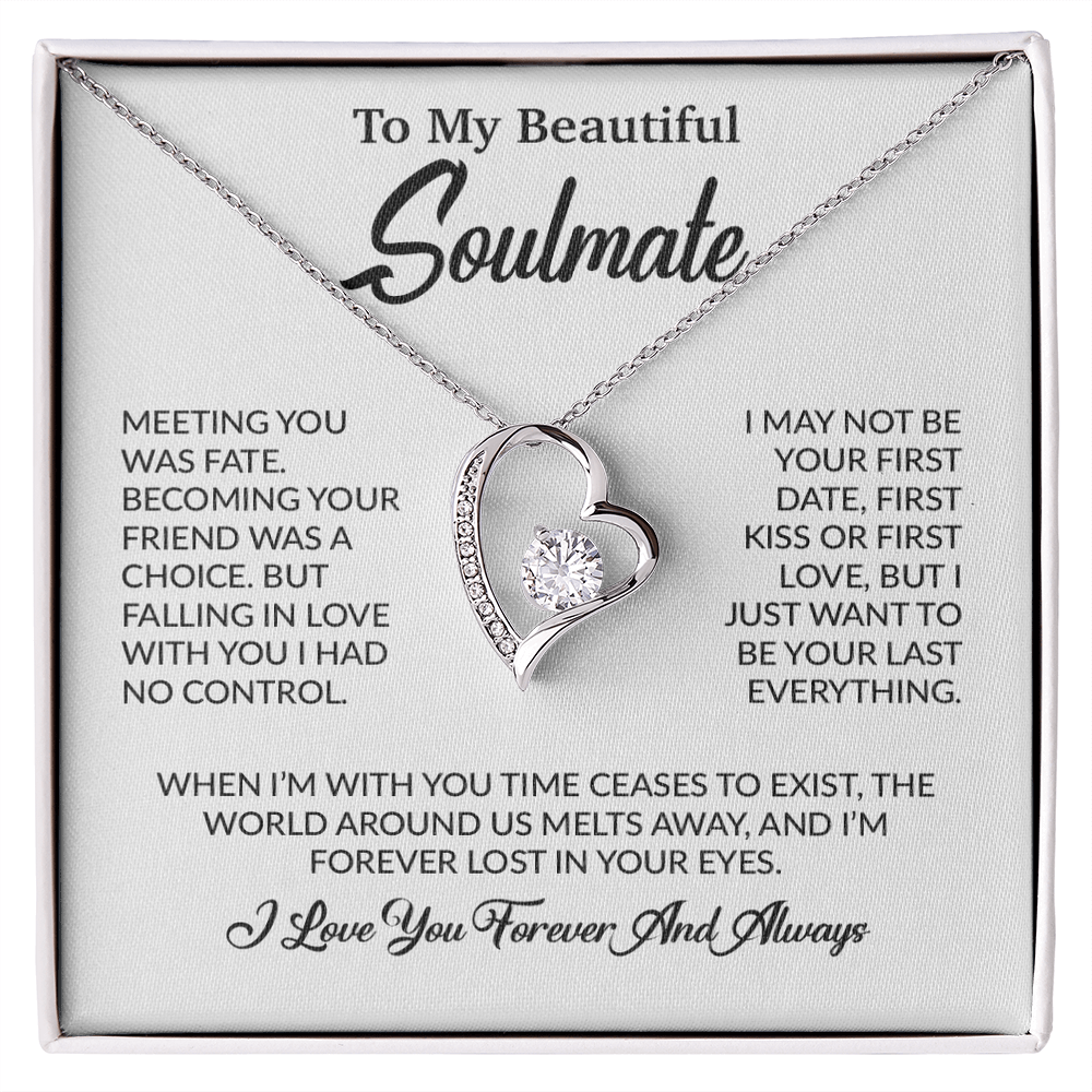 To My Soulmate Necklace, Soulmate Gift, Gift For Girlfriend, Christmas Gift 16_10_White