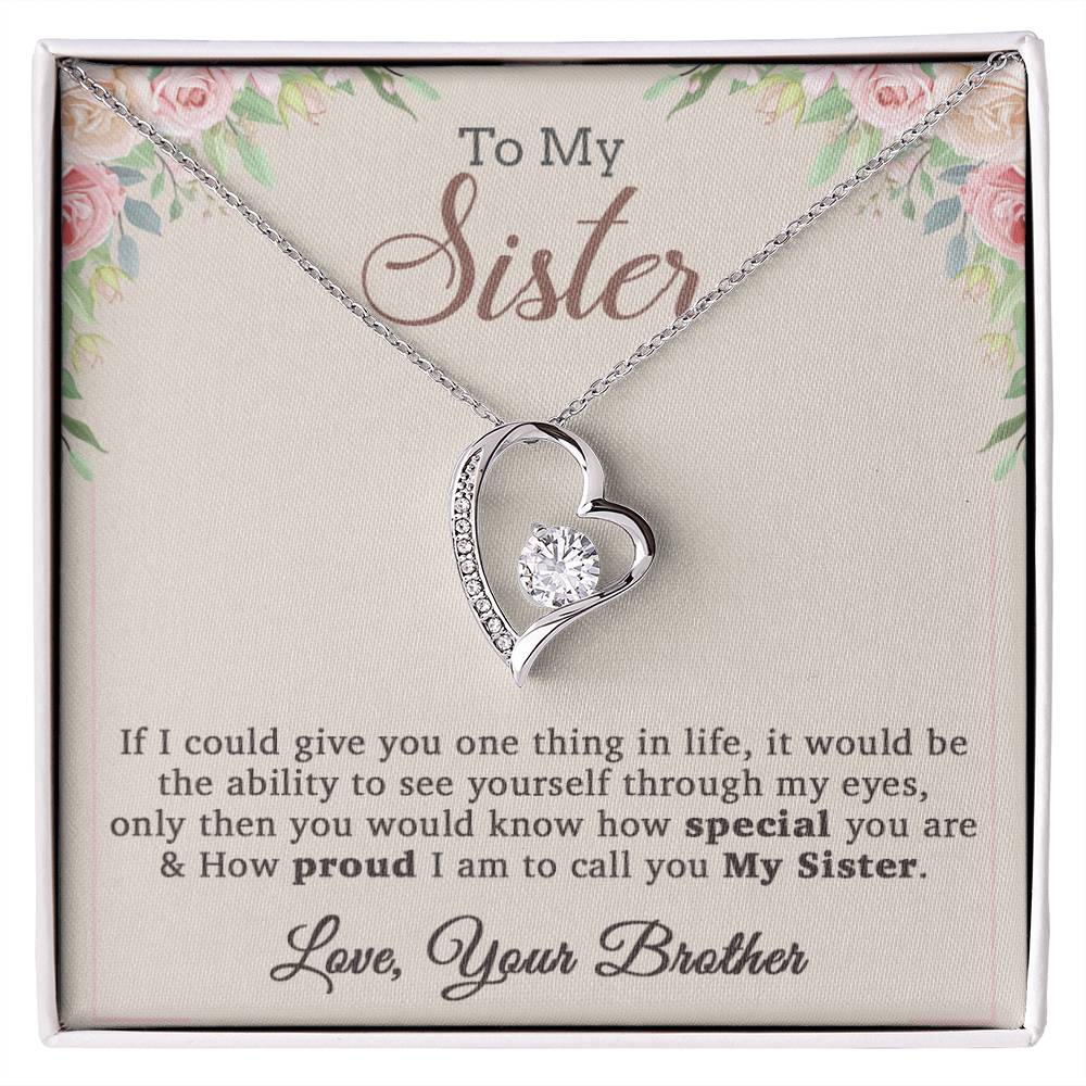 To My Sister Necklace, Brother to Sister, Birthday gift For Sister from Brother 7_12