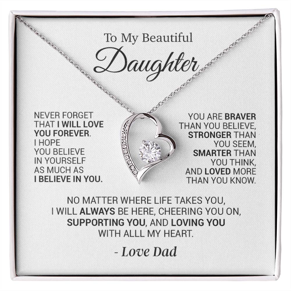 To My Daughter Necklace, Daughter Father Necklace, Daughter Gift From Dad 12_2