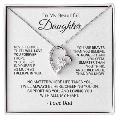 To My Daughter Necklace, Daughter Father Necklace, Daughter Gift From Dad 12_2
