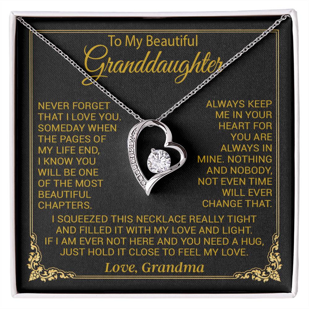 To My Granddaughter Necklace, Granddaughter Gift from Grandma, Christmas Gift
