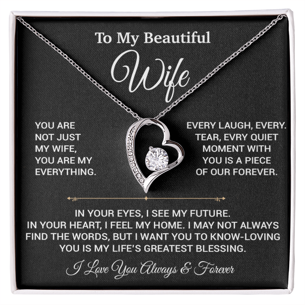To My Wife Necklace, Christmas Gifts For Women, Anniversary Gift For Wife 10_9_Black