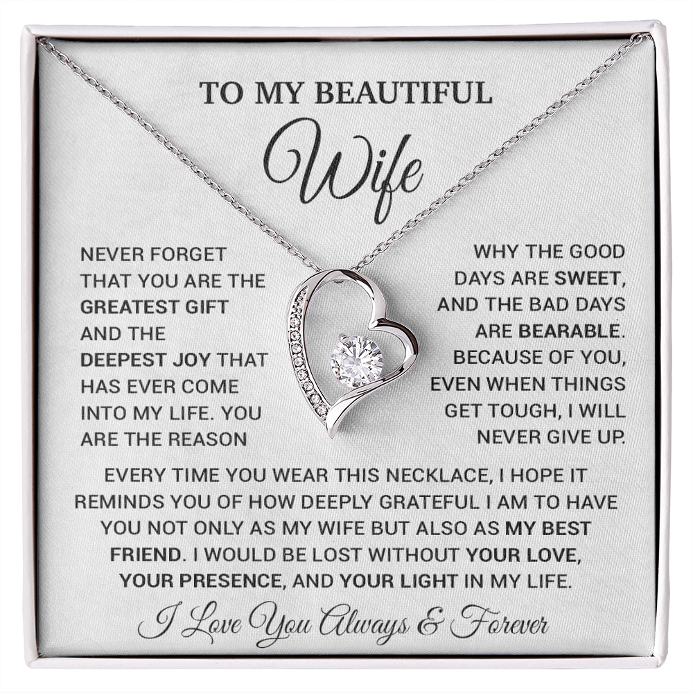 To My Wife Necklace, Christmas Gifts For Wife, Anniversary Cute Gift For Wife_16_9_White