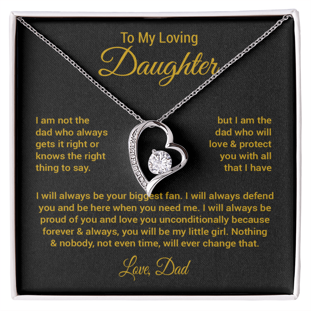 To My Daughter Necklace Gift From Dad, Daughter Gift, Father Daughter Necklace 23_8_Gold
