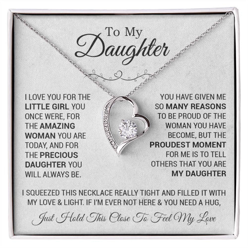 To My Daughter Gifts Necklace From Mom Dad Mother Father Necklace