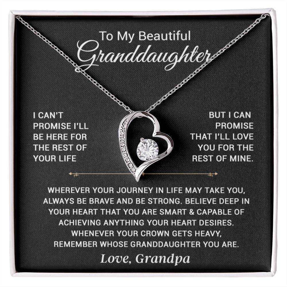 To My Granddaughter Necklace, Granddaughter Gift from Grandpa, Christmas Gift 5_11