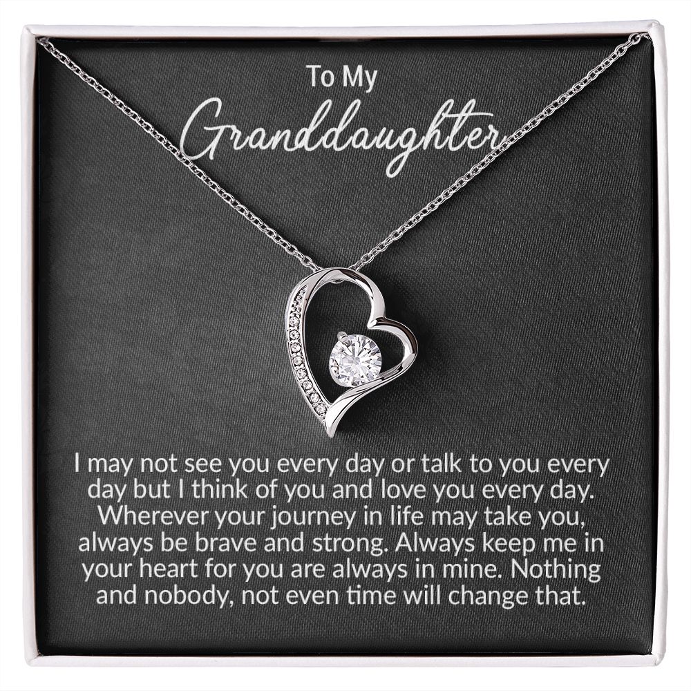 To My Granddaughter Necklace, Granddaughter Gift, Granddaughter Birthday Gift, Graduation Gift for Granddaughter