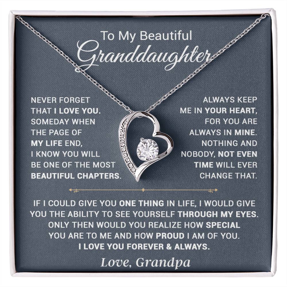 To My Granddaughter Necklace, Xmas Birthday Gift For Granddaughter From Grandpa 13_9