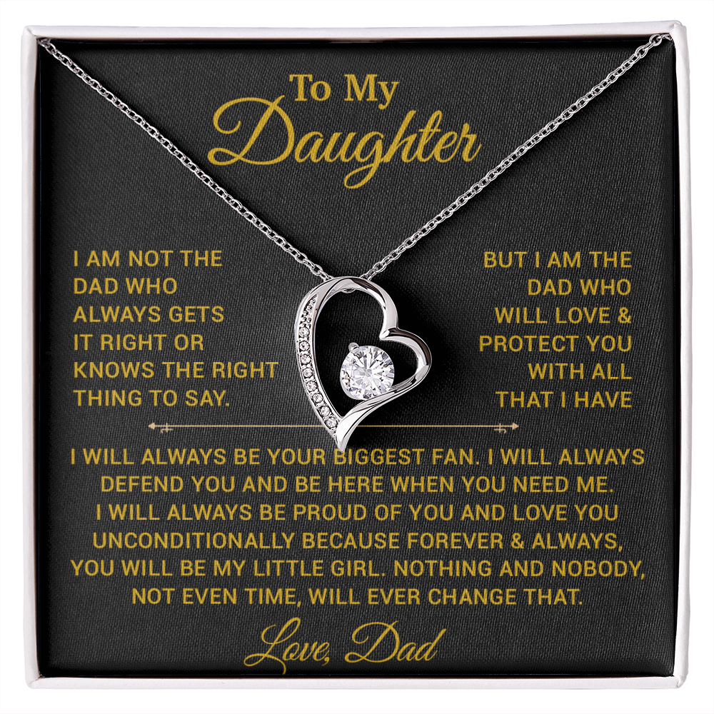 To My Daughter Necklace, Gift for Daughter from Dad, Father Daughter Necklace 26_5_Gold