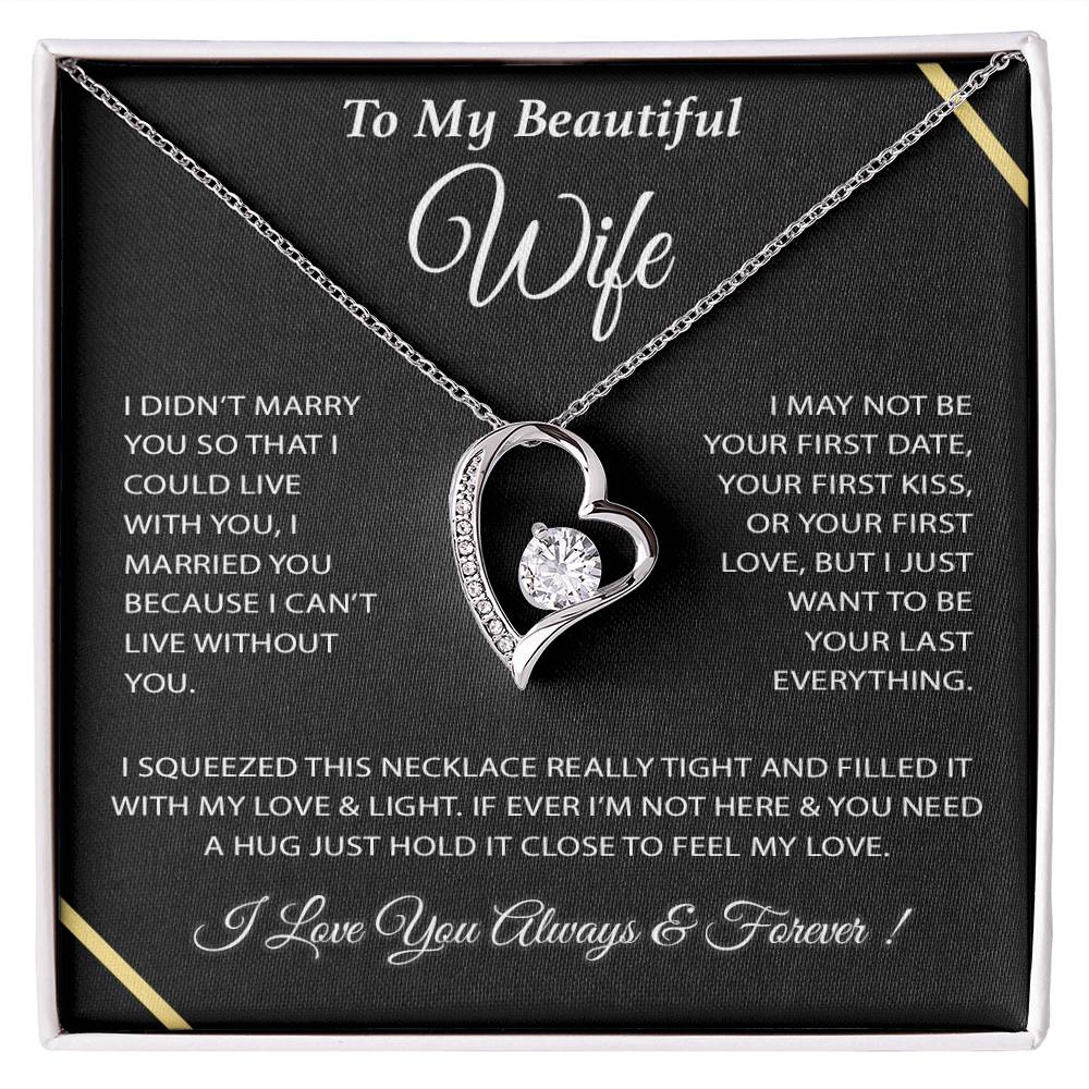 To My Wife Necklace, Wife Gift from Husband, Wife Birthday Gift, Christmas Gift 4_12