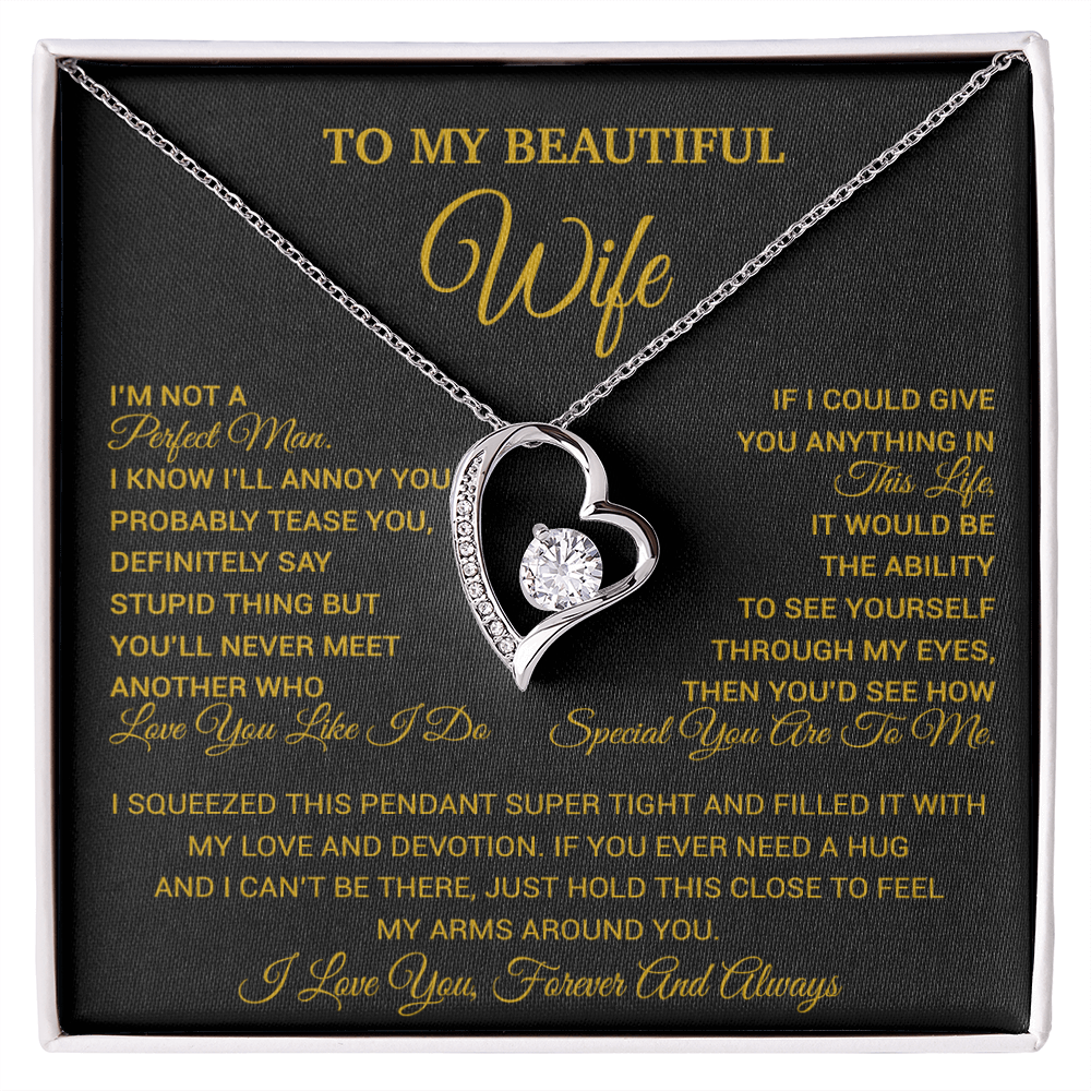 To My Wife Necklace, Christmas Gifts For Wife, Anniversary Cute Gift For Wife_26_8_Gold