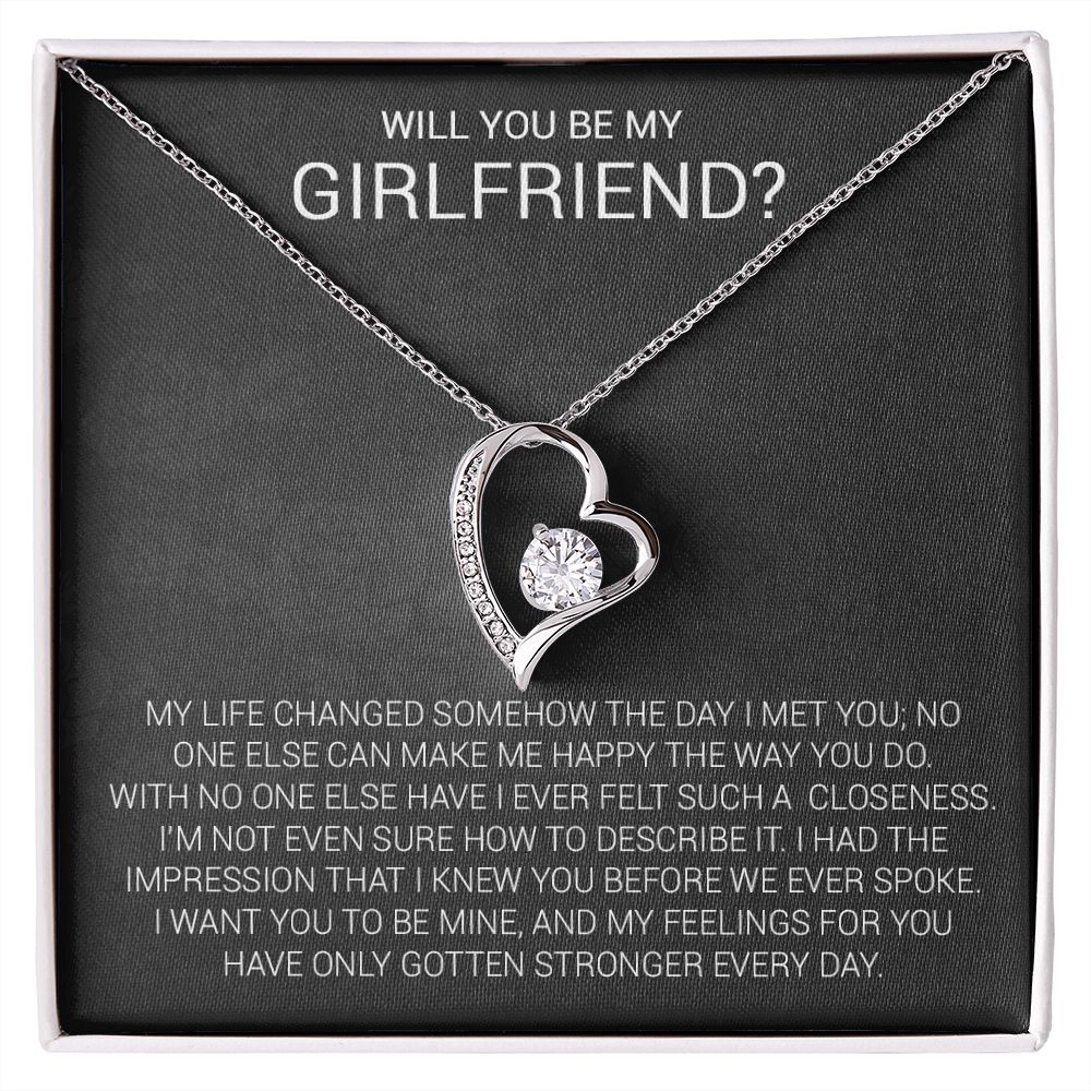 Girlfriend Proposal Necklace, Girlfriend Proposal Gift, Be My Girlfriend Gift, Future Girlfriend Necklace