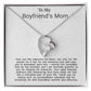 To My Boyfriends Mom Necklace, Gifts For Boyfriends Mom, Boyfriends Mom Gift