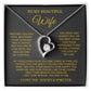 To My Beautiful Wife Necklace, Wife Gift from Husband, Wife Birthday Gift, Christmas Gift for Her, Anniversary Gift for Wife_Gold