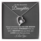 To My Beautiful Daughter Necklace, Necklace Gift for Daughter, Christmas Gift