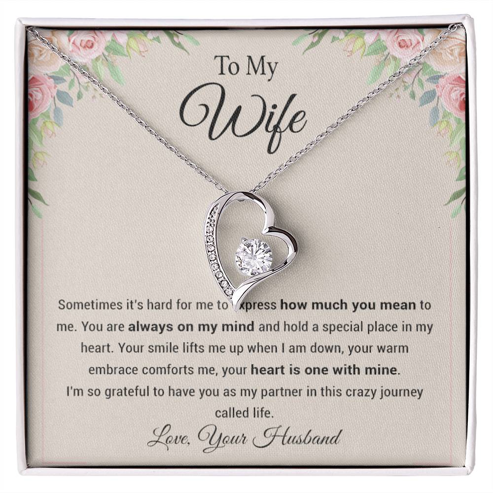 To My Wife Necklace, Wife Christmas Gift, Birthday Gift, Jewelry For My Wife