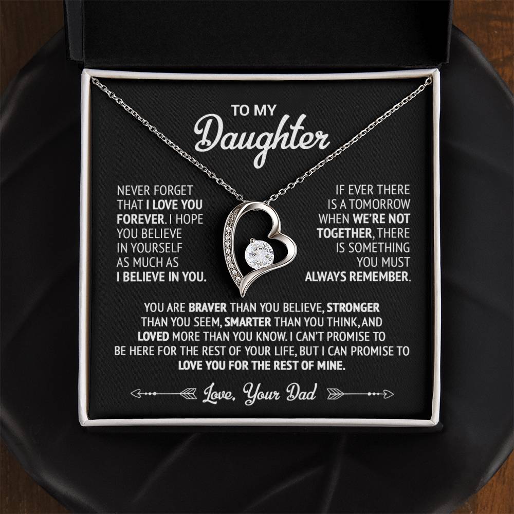 To My Daughter Necklace, Daughter Father Necklace, Daughter Gift From Dad1