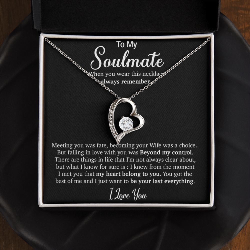 To My Soulmate Necklace, Anniversary Gift, Sentimental Gift, Soulmate Jewelry, Valentine's Day Gift