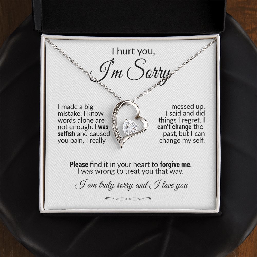 Forgive me Necklace, Apology Jewelry, Sorry Gift Wife, Sorry Gift Girlfriend, Sorry Gift Friend, Sorry Gift