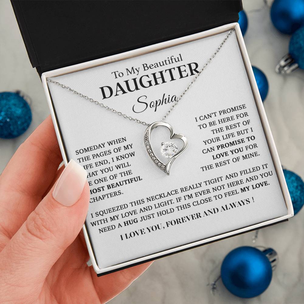 Custom To My Daughter Necklace, Mother Daughter Gifts, Daughter Necklace