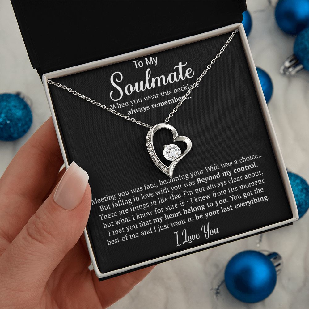 To My Soulmate Necklace, Anniversary Gift, Sentimental Gift, Soulmate Jewelry, Valentine's Day Gift