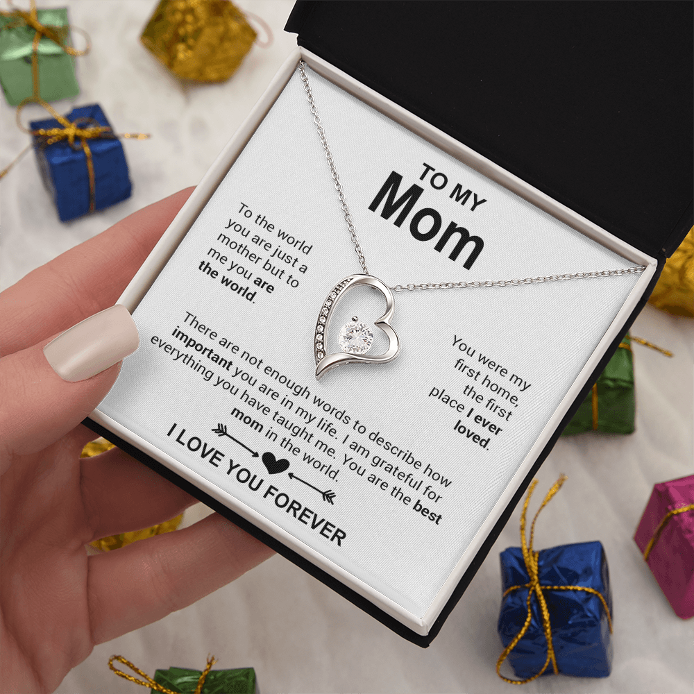 To My Mom Necklace, Mother's Day Gift, Anniversary Gift Valentines Gift