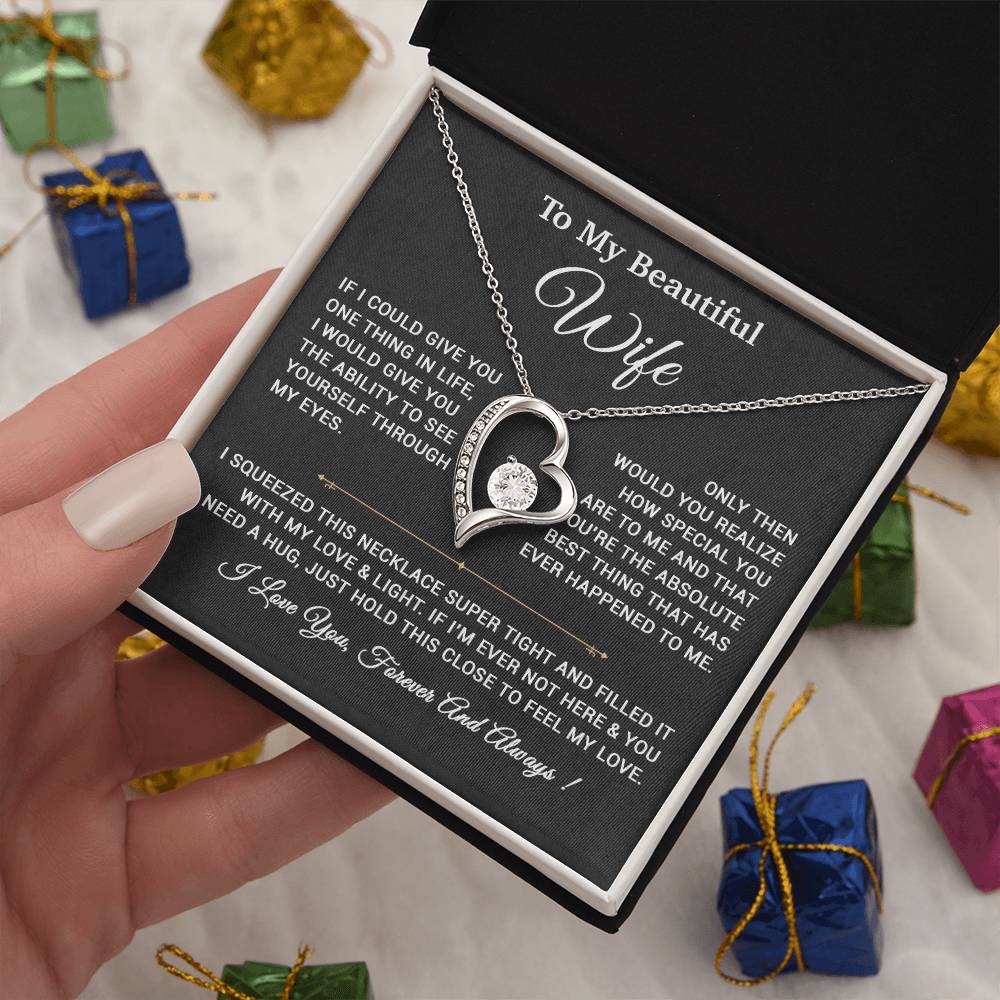 To My Wife Necklace, Gift For Wife, Anniversary Gift,Christmas Gift