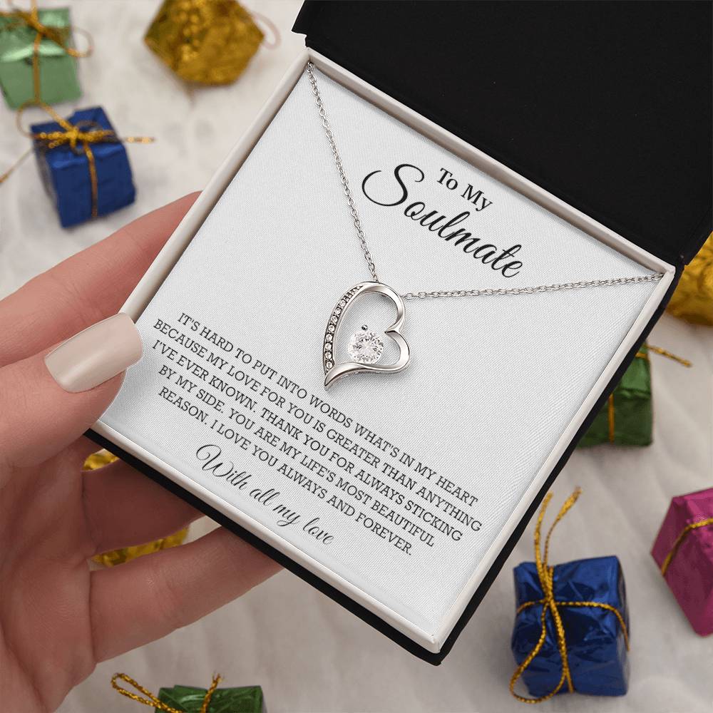 To My Soulmate Necklace, Valentine Gift For Her, Gift For Soulmate