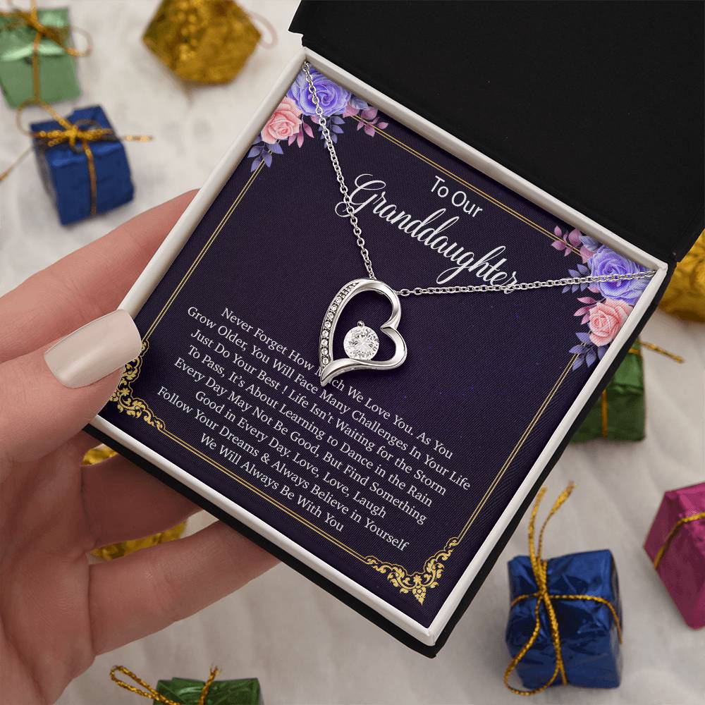 To Our Granddaughter Necklace, Birthday Gift For Granddaughter, Jewelry Gift