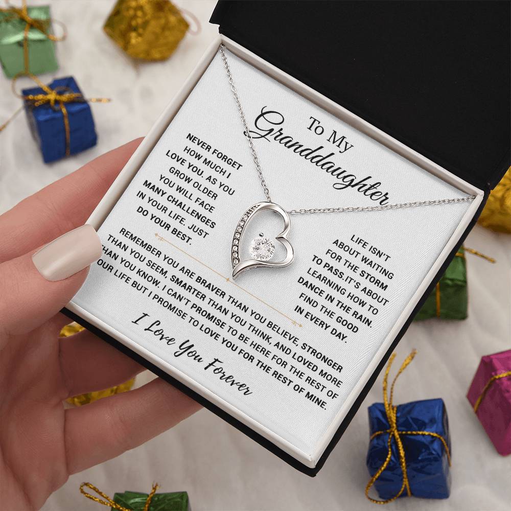 To My Granddaughter Necklace, Birthday Gift For Granddaughter, Birthday Gifts 16_11
