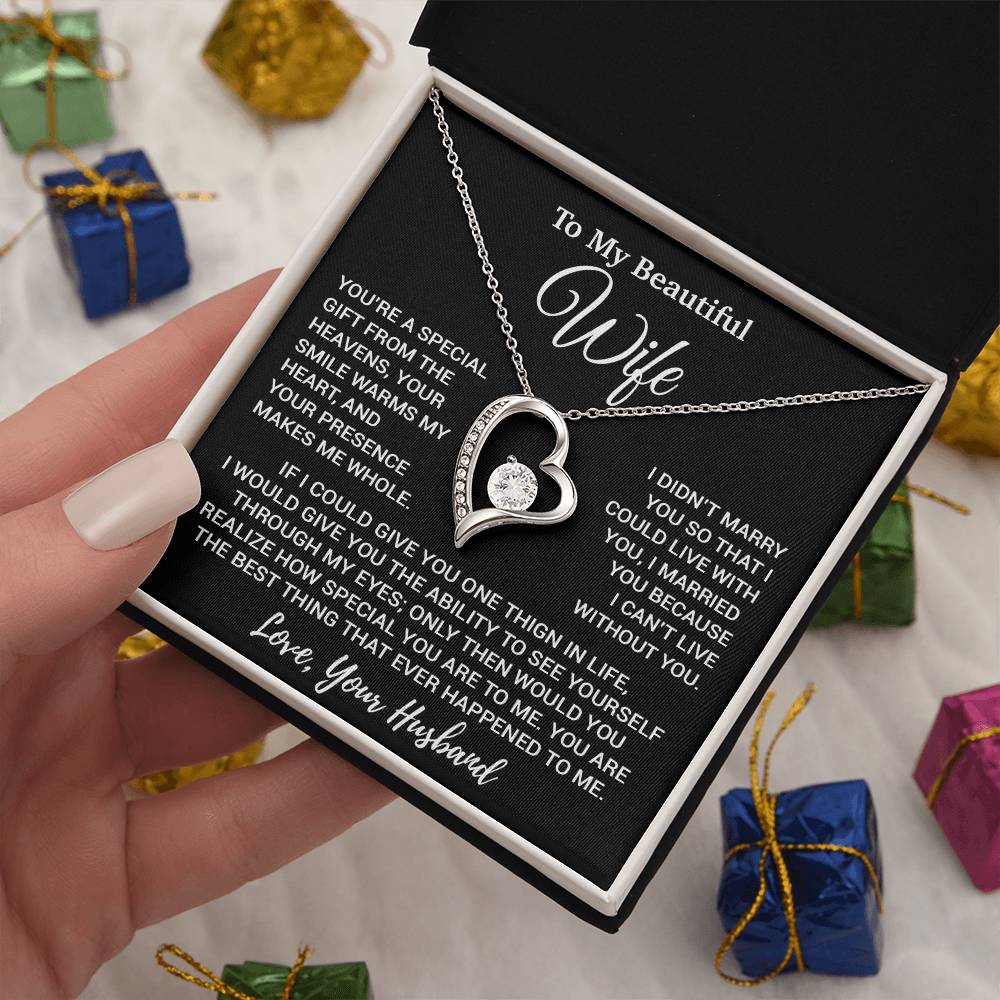 To My Wife Necklace, Christmas Gifts For Women, Anniversary Gift For Wife 1_8_Black