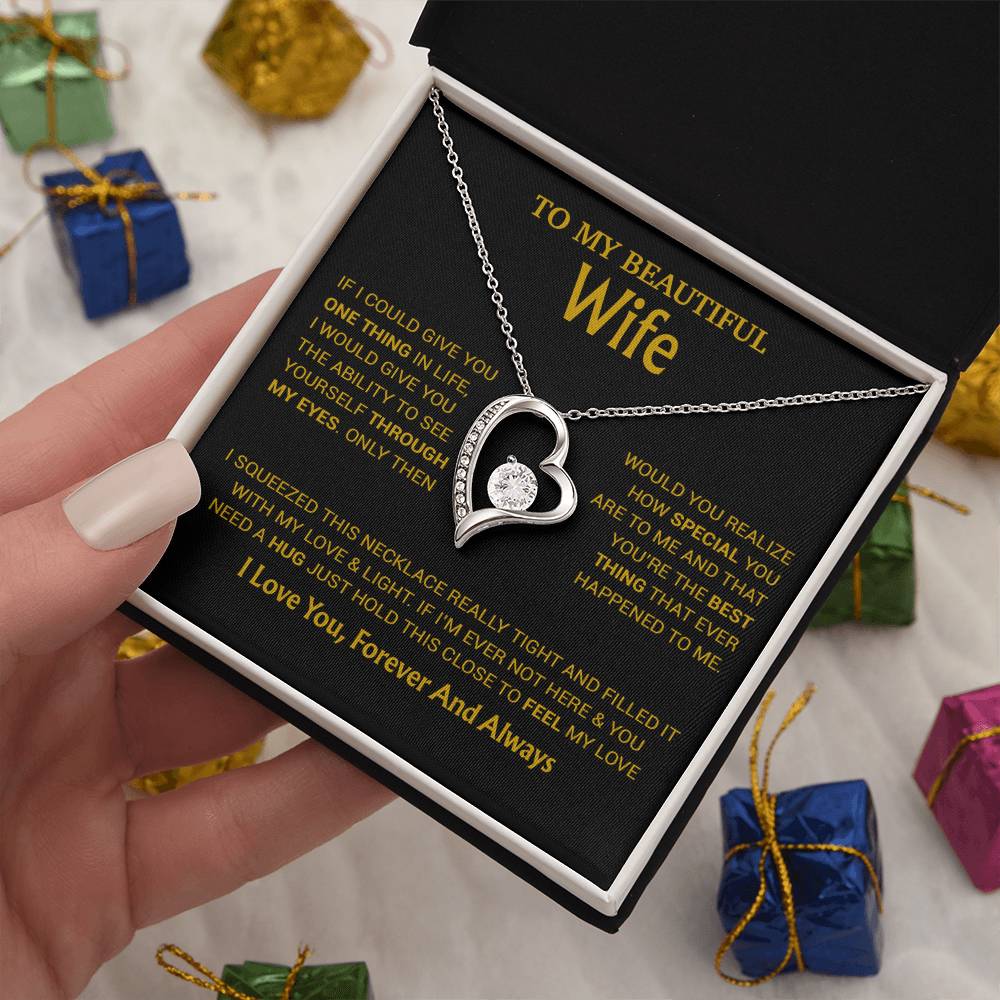 To My Wife Necklace, Christmas Gifts For Wife, Anniversary Cute Gift For Wife_23_8_Gold