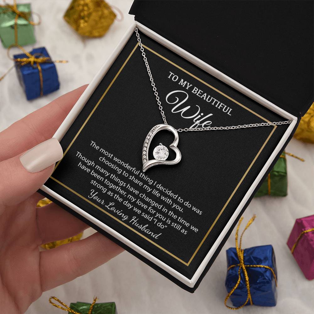 To My Wife Necklace, Christmas Gifts For Women, Anniversary Gift For Wife 4_12_Black