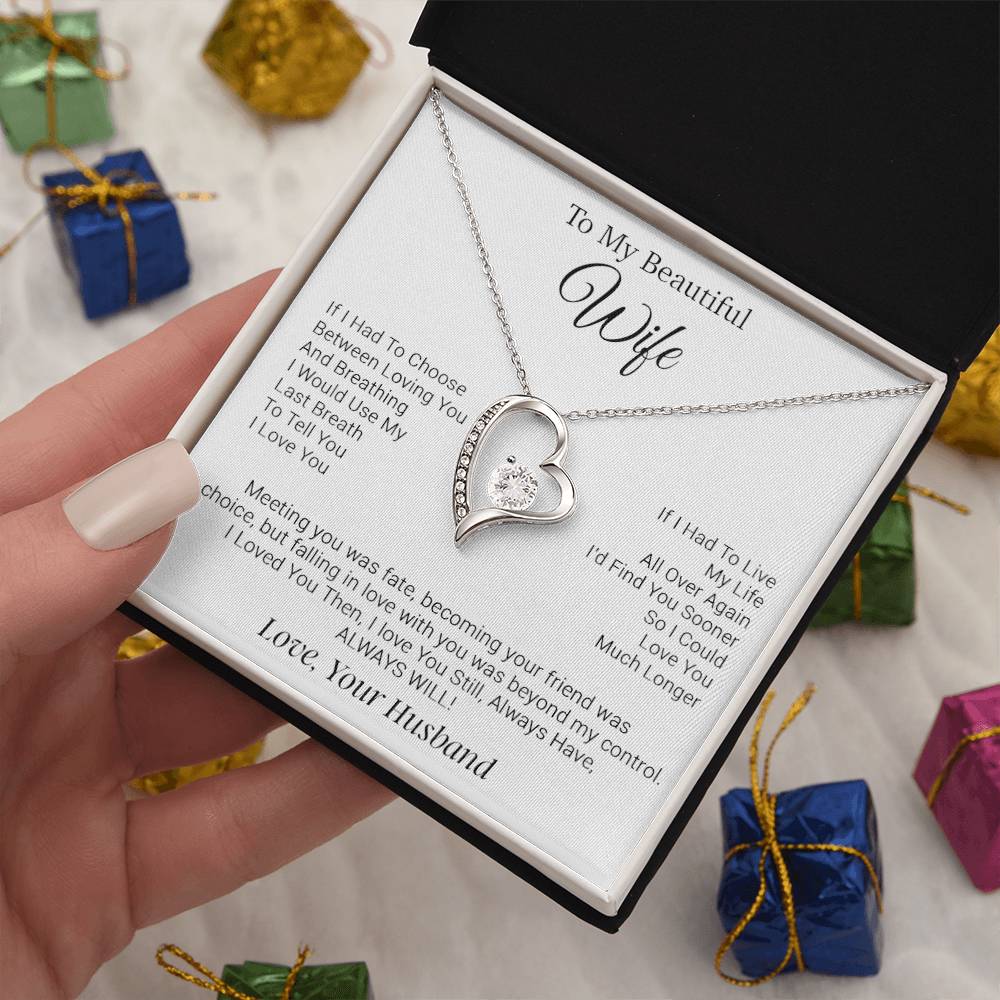 To My Wife Necklace, Gifts from Husband, Valentine Gifts for Her, Birthday Gift