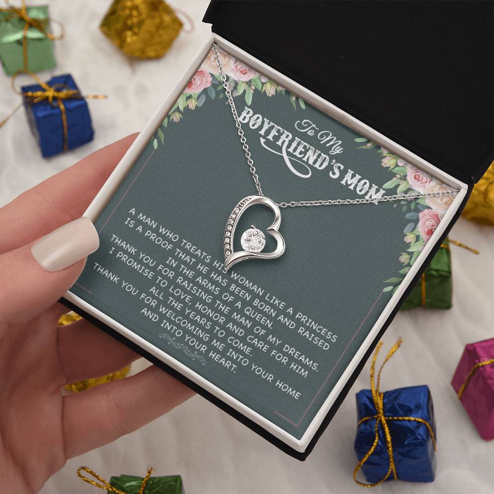 To My Boyfriend's Mom Gift, Boyfriend's Mom Necklace Pendant, Boyfriend's Mom Birthday