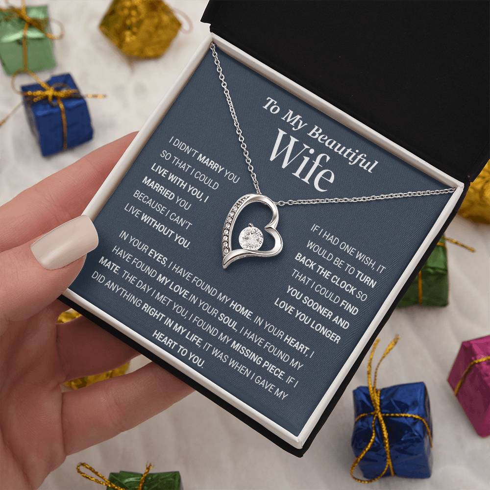 To My Wife Necklace, Gift For Wife, Anniversary Gift For Wife, Christmas Gift 27_11_Blue