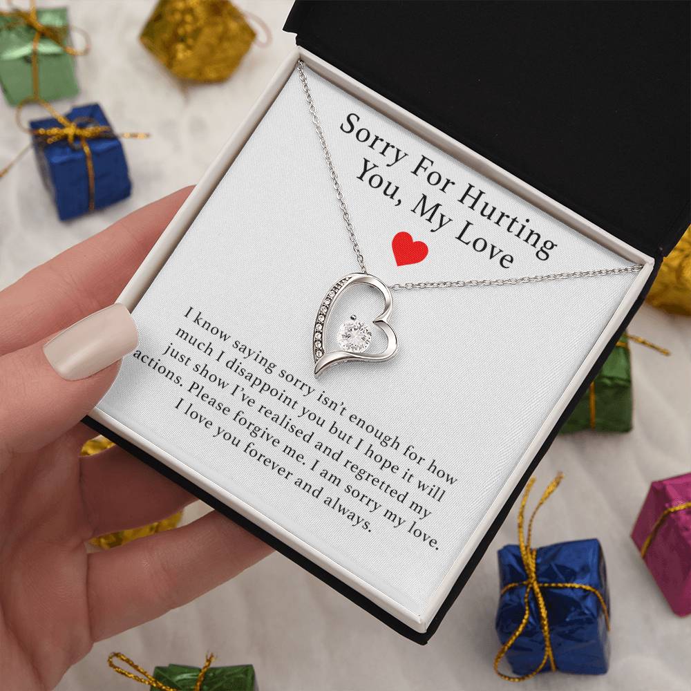 Sorry For Hurting You Necklace, Forgiveness Gift, Apology Gift for Her, I'm Sorry Gift For Her