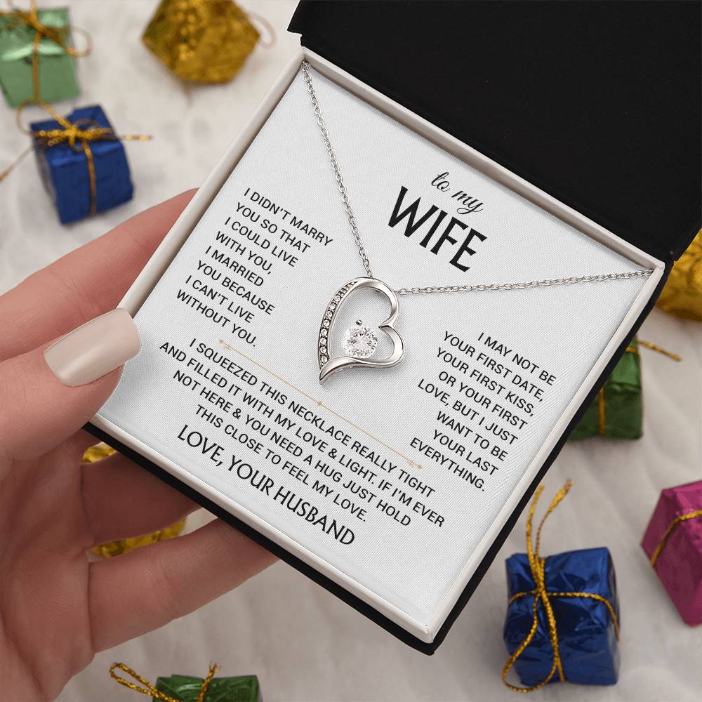 To My Wife Necklace, Christmas Gifts For Women, Anniversary Gift For Wife 12_12_White