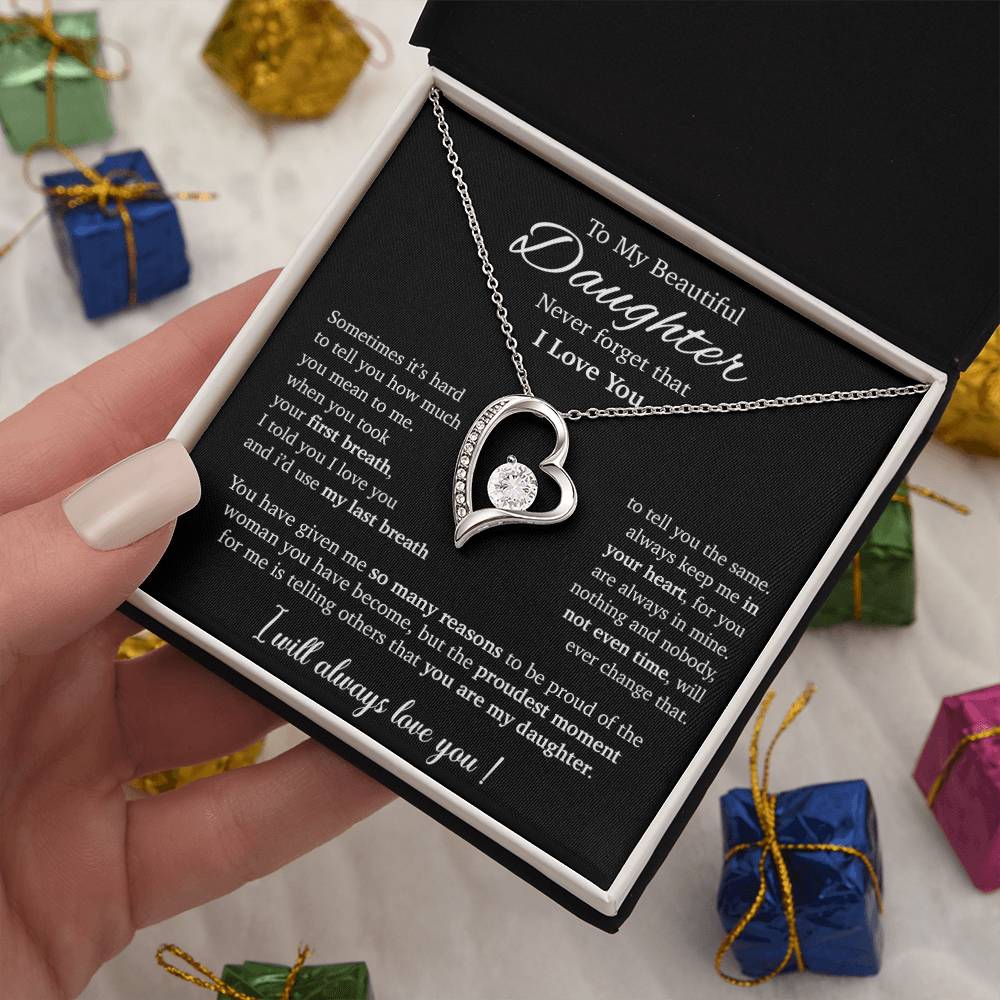 To My Daughter Necklace, Daughter Father Necklace, Daughter Gift From Dad, Mom 66