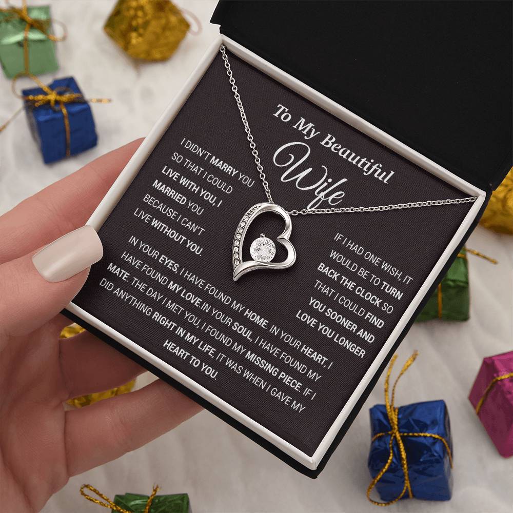 To My Wife Necklace, Gift For Wife, Anniversary Gift For Wife, Christmas Gift 28_11_Tim