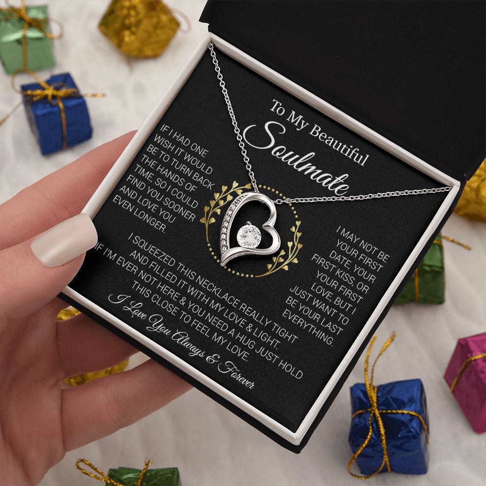 To My Soulmate Necklace, Gift For Soulmate, Anniversary Gift, Christmas Gift