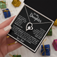 To My Daughter Necklace, Gift for Daughter from Dad, Father Daughter Necklace  9_4_Black