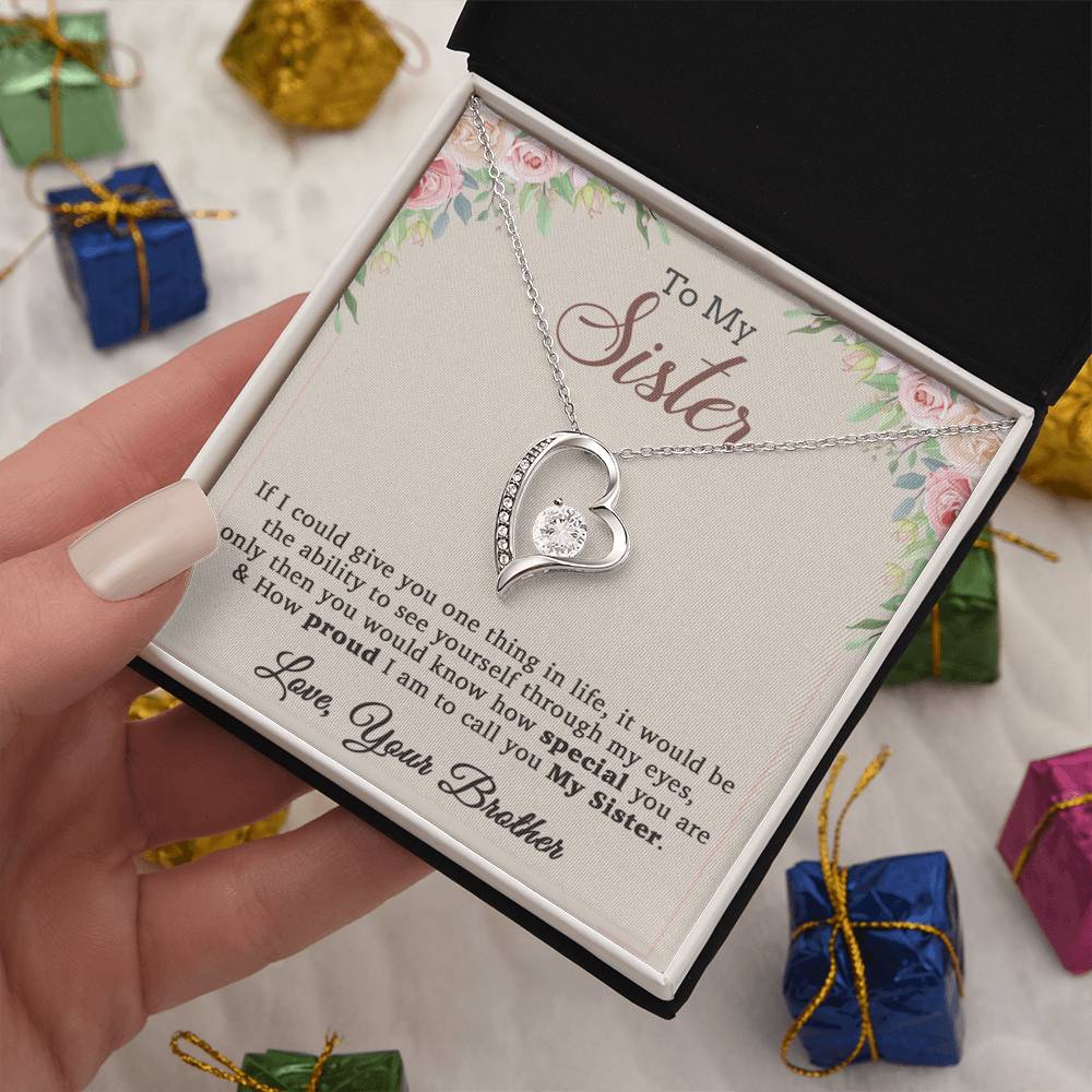 To My Sister Necklace, Brother to Sister, Birthday gift For Sister from Brother 7_12